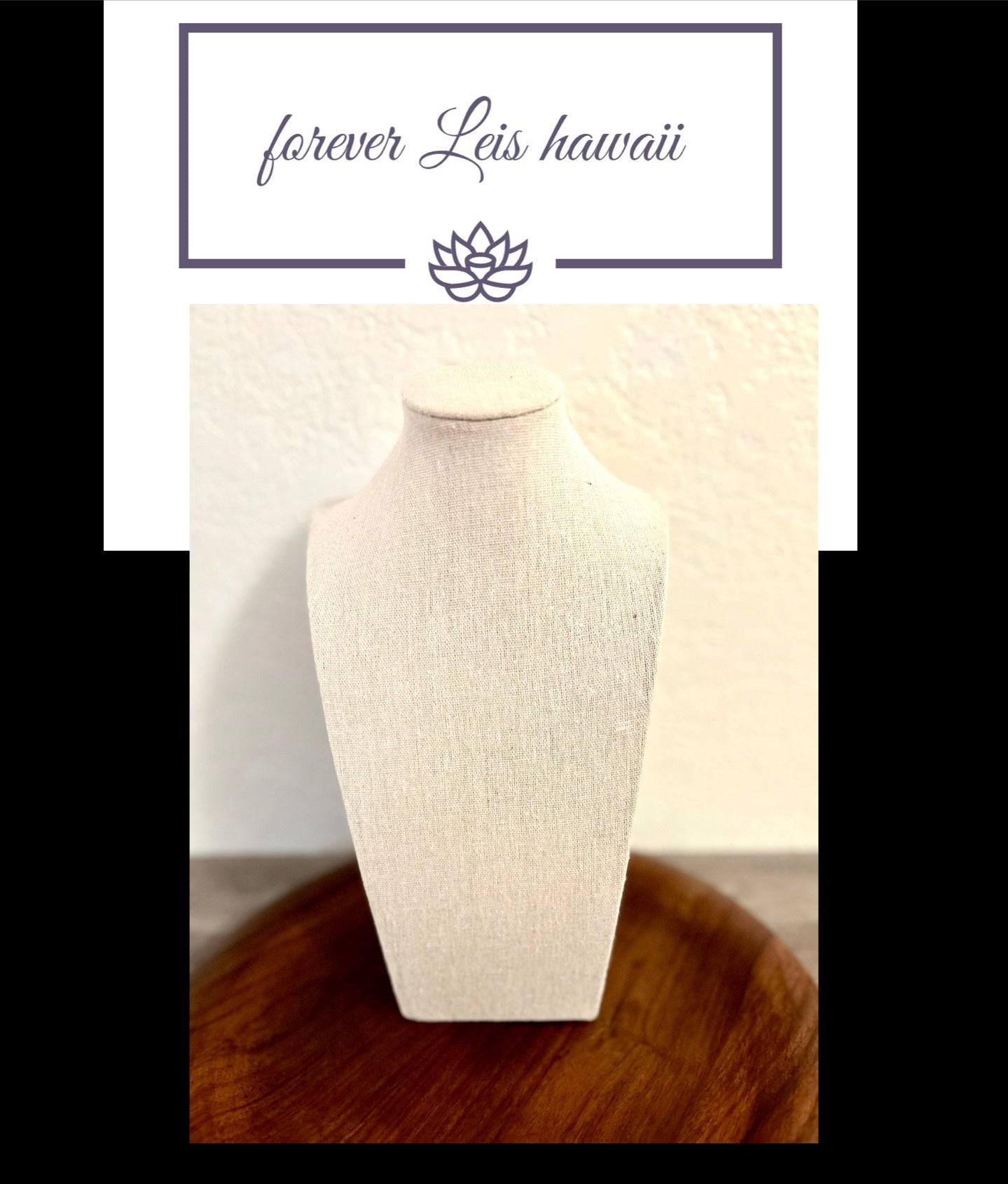 Green Leaf - White Ribbon Lei with Signature Look Bead Attachments