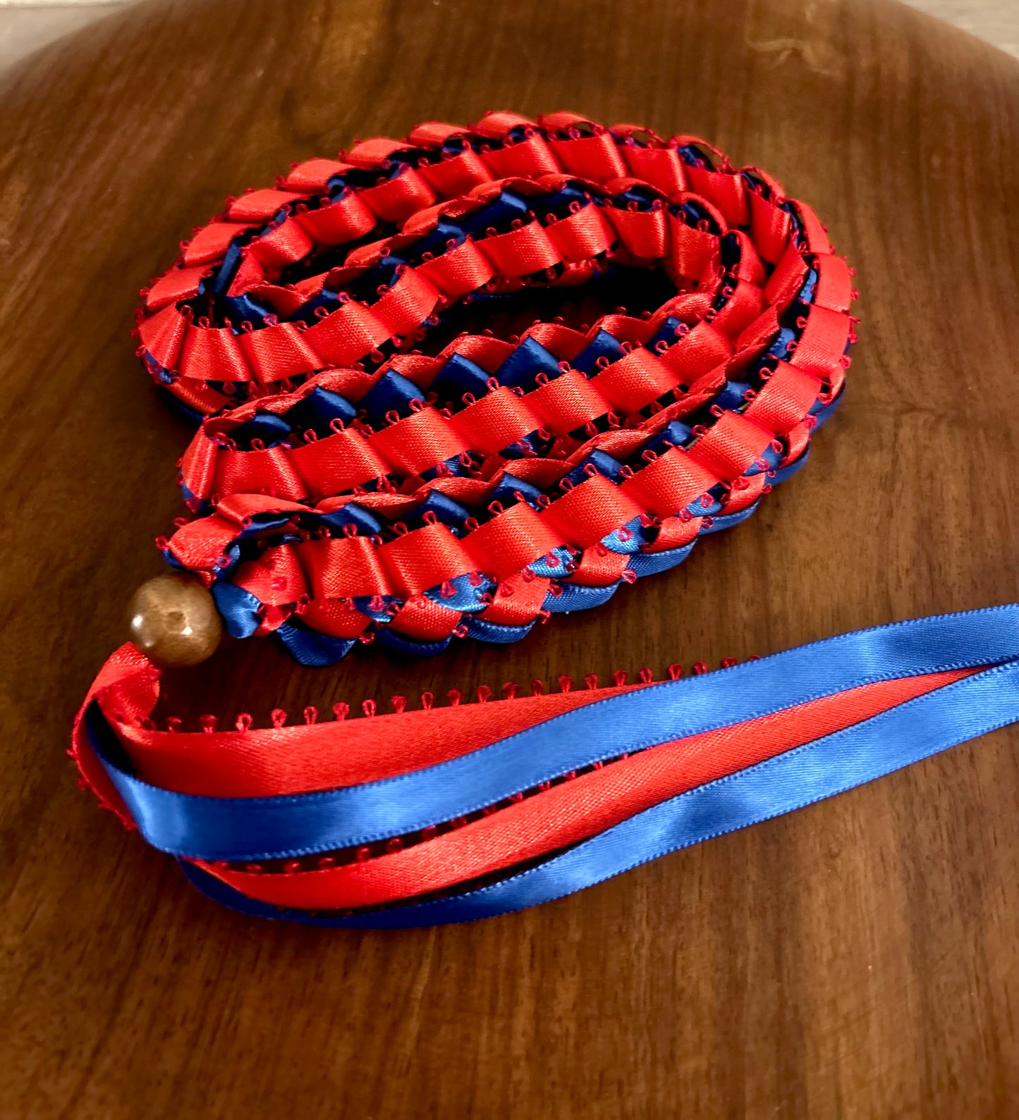 Single Strand 2 Color Tone Ribbon Lei with Signature look Bead Attachment (Assorted Colors Available)