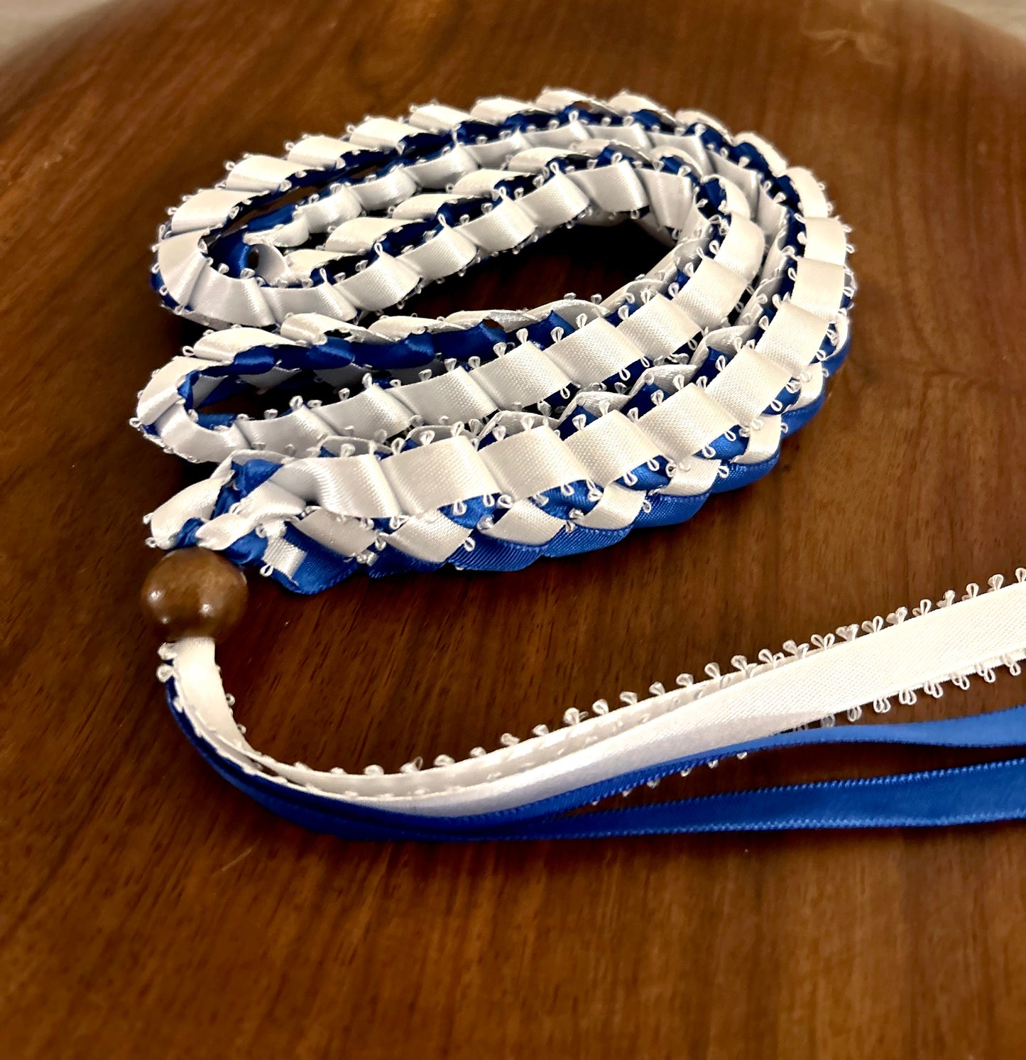 Single Strand 2 Color Tone Ribbon Lei with Signature look Bead Attachment (Assorted Colors Available)