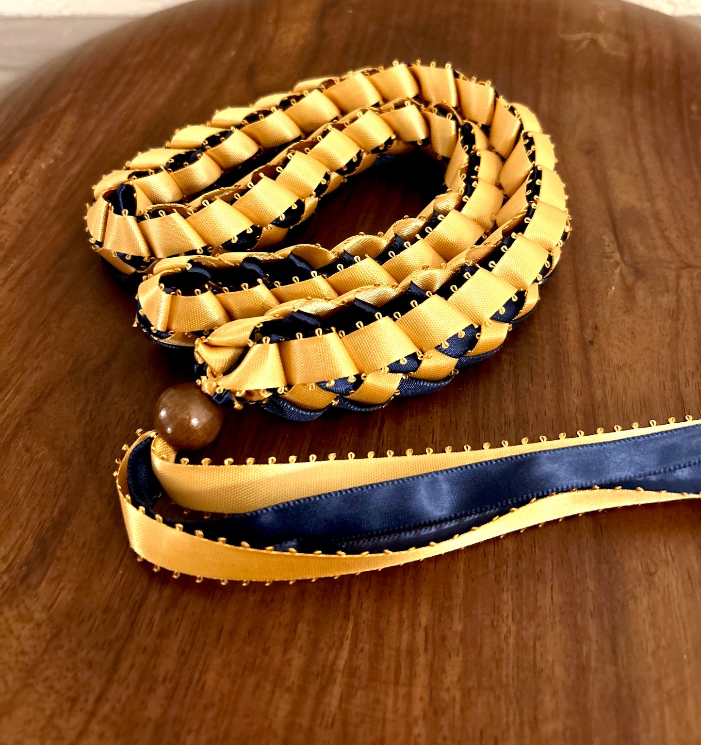 Single Strand 2 Color Tone Ribbon Lei with Signature look Bead Attachment (Assorted Colors Available)