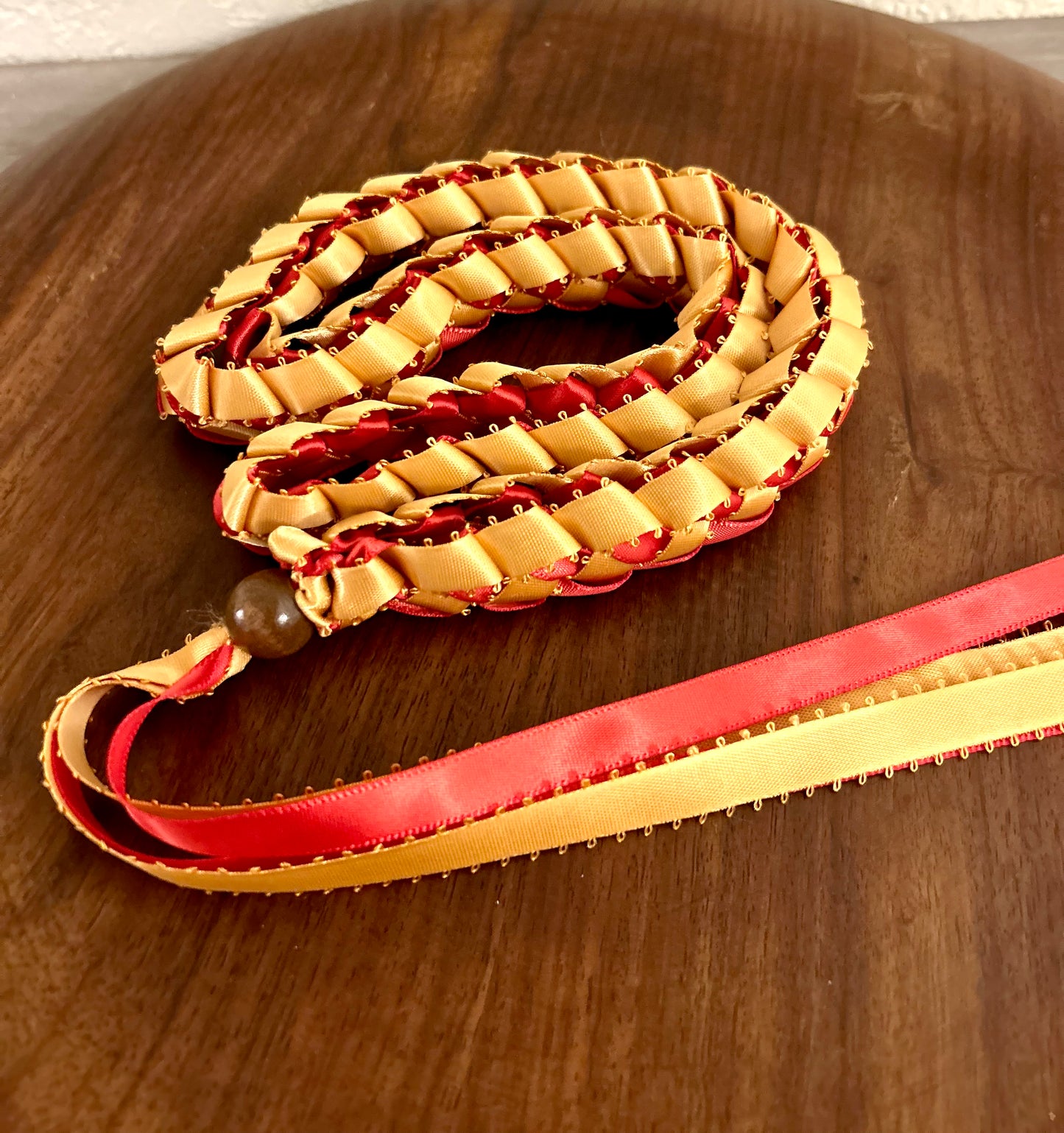 Single Strand 2 Color Tone Ribbon Lei with Signature look Bead Attachment (Assorted Colors Available)