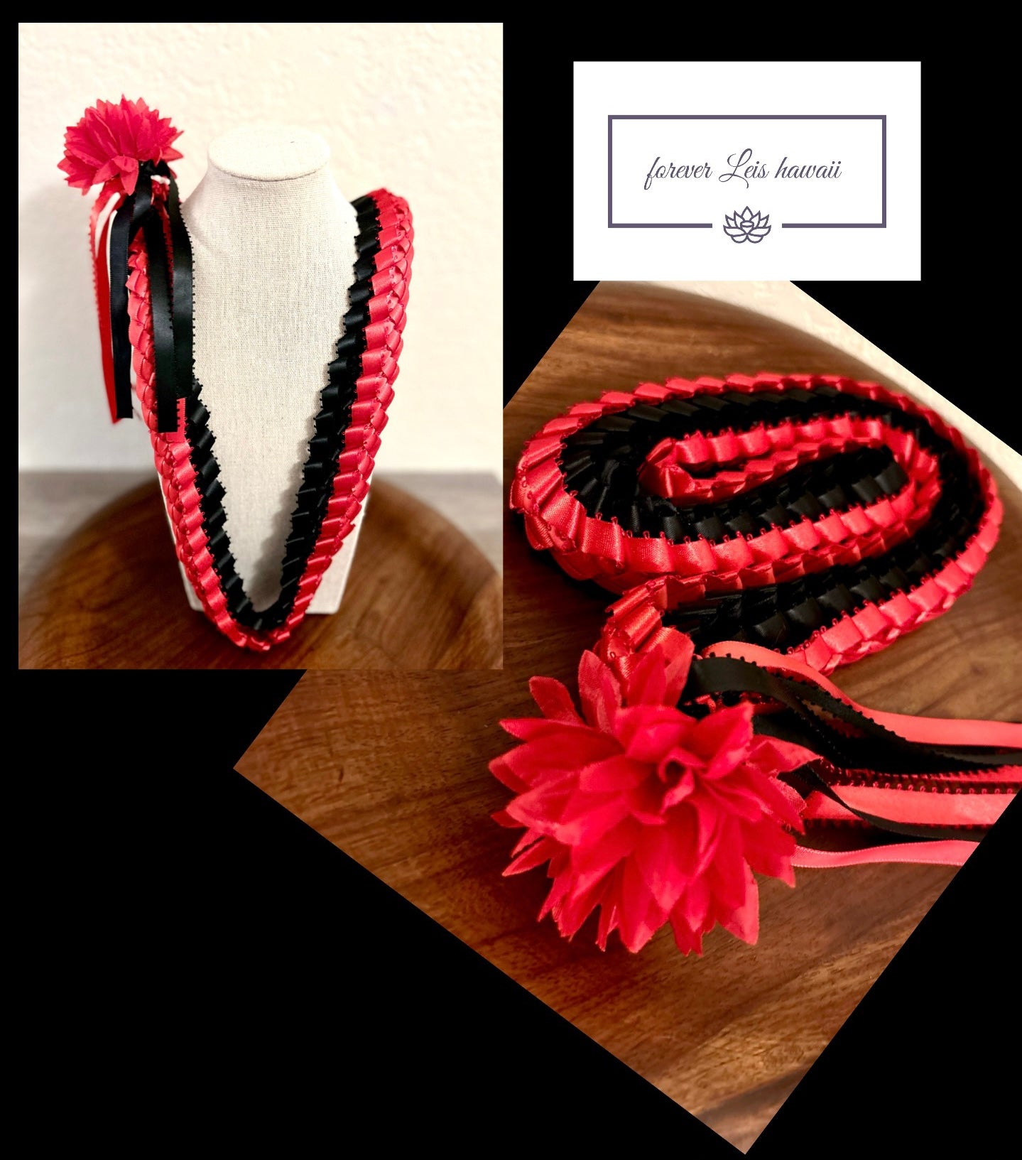 DOUBLE STRAND LEI WITH MUM [Assorted Colors Available]