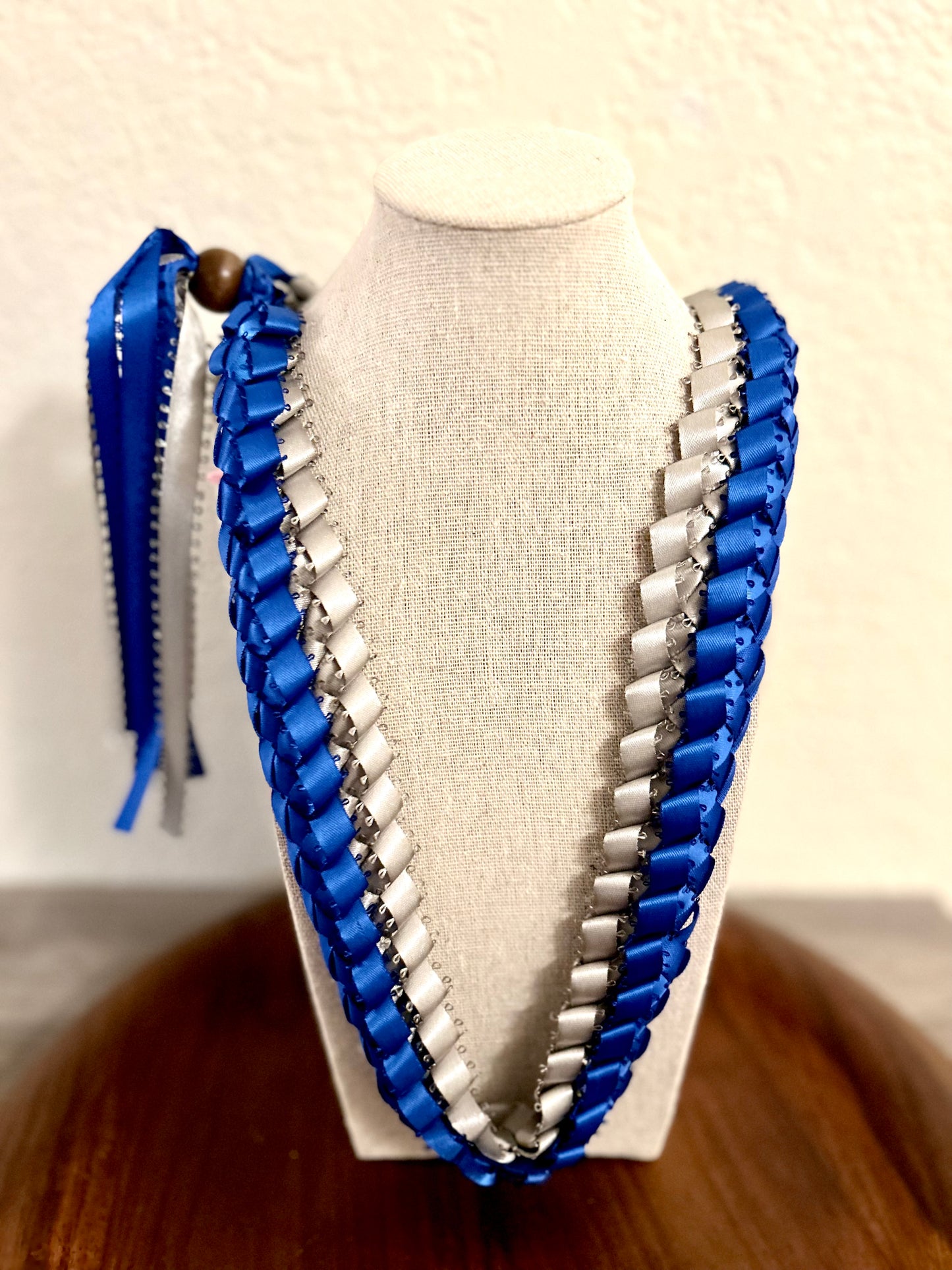 Double Strand Ribbon Lei with Signature look Bead Attachment (Assorted Colors Available)