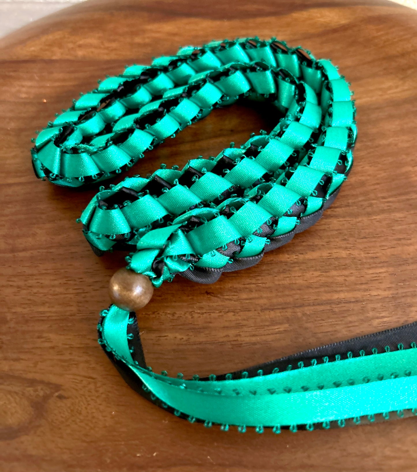 Single Strand 2 Color Tone Ribbon Lei with Signature look Bead Attachment (Assorted Colors Available)