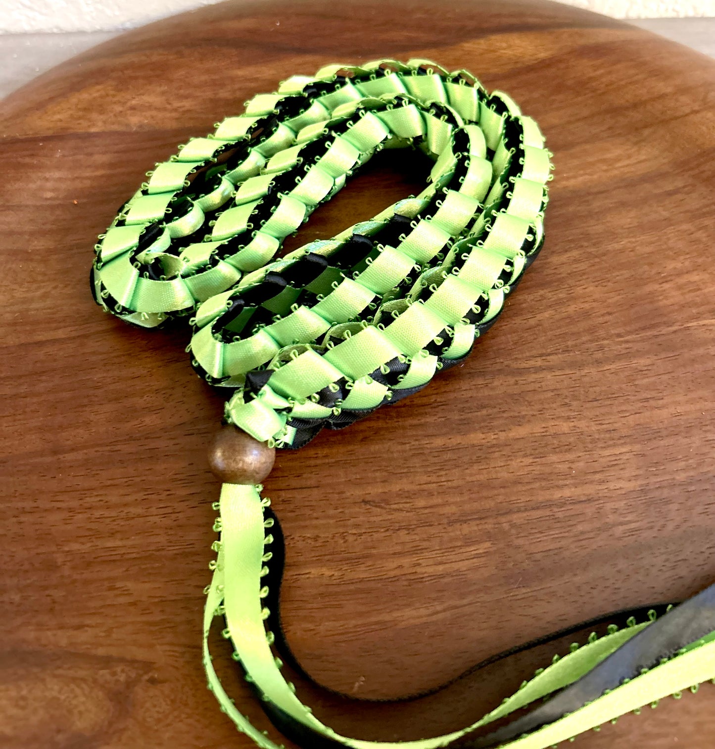 Single Strand 2 Color Tone Ribbon Lei with Signature look Bead Attachment (Assorted Colors Available)