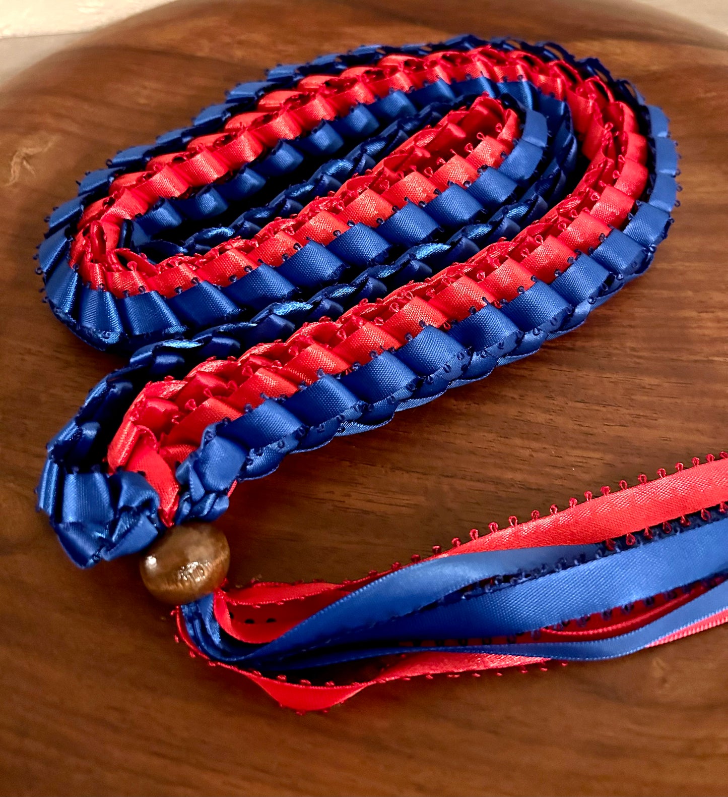 Double Strand Ribbon Lei with Signature look Bead Attachment (Assorted Colors Available)