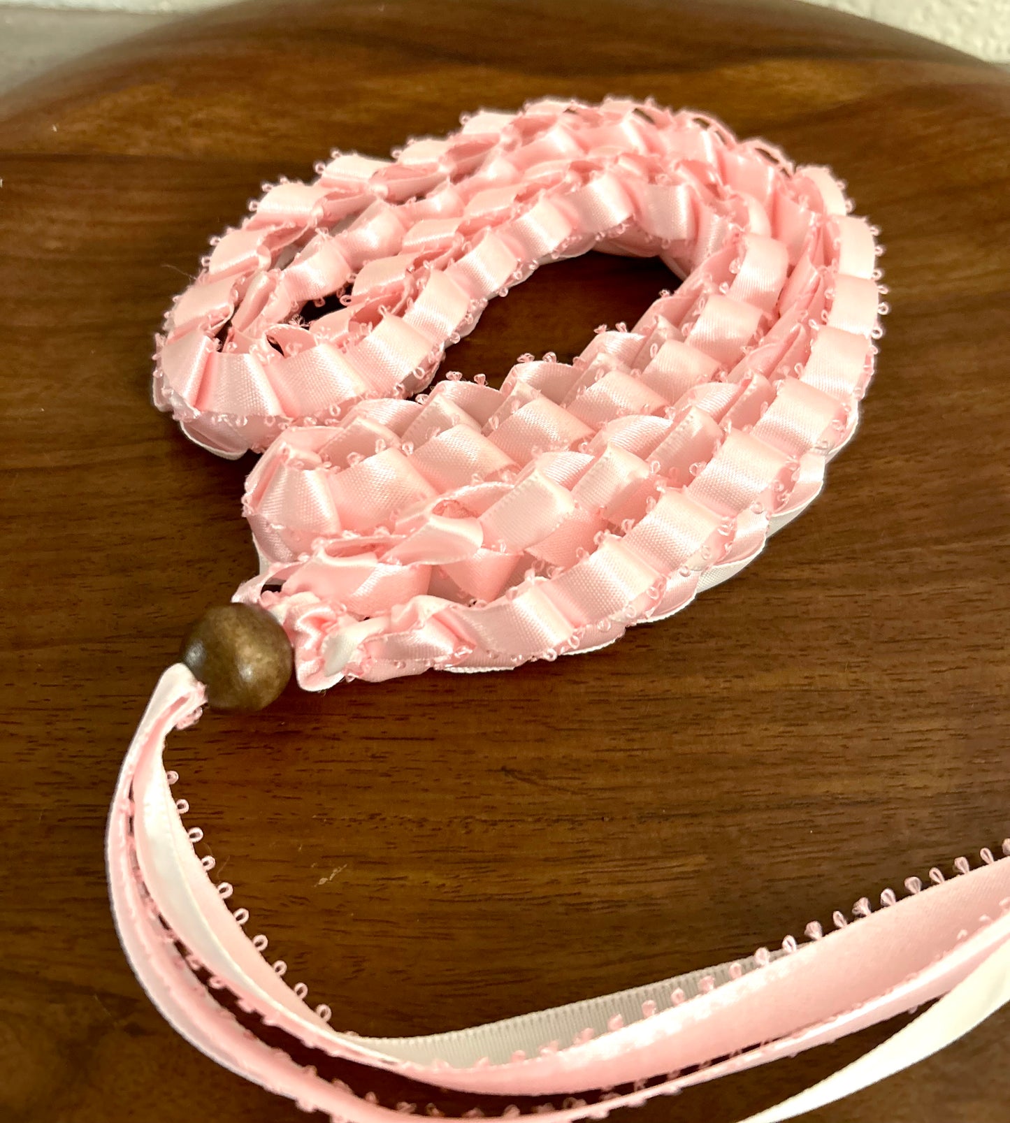 Single Strand 2 Color Tone Ribbon Lei with Signature look Bead Attachment (Assorted Colors Available)