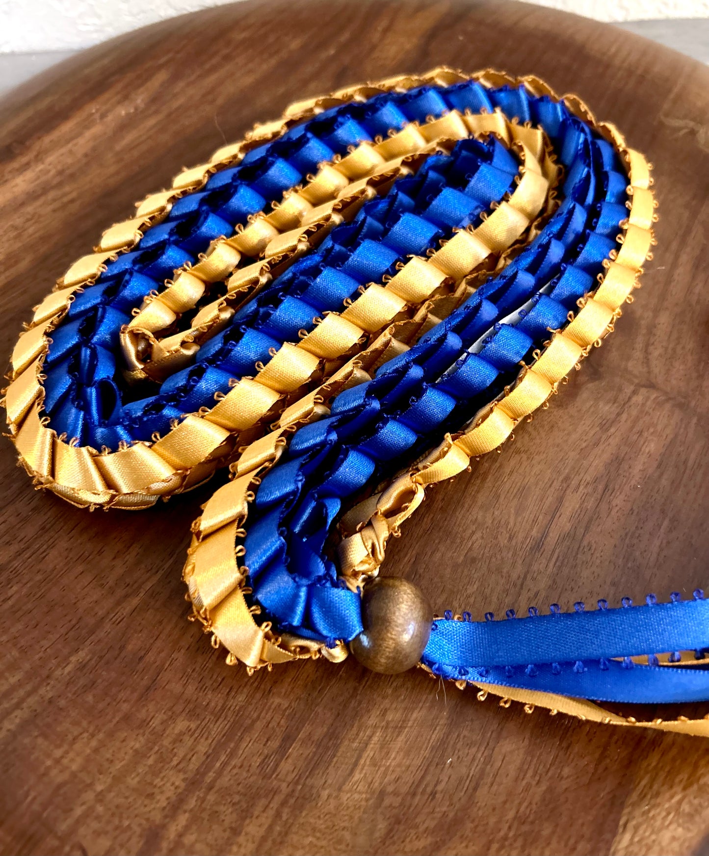 Double Strand Ribbon Lei with Signature look Bead Attachment (Assorted Colors Available)