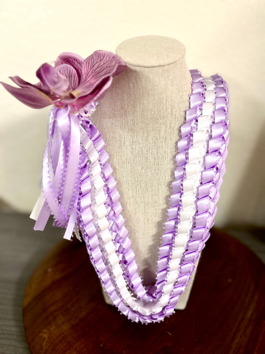 Orchid Triple Strand Lei