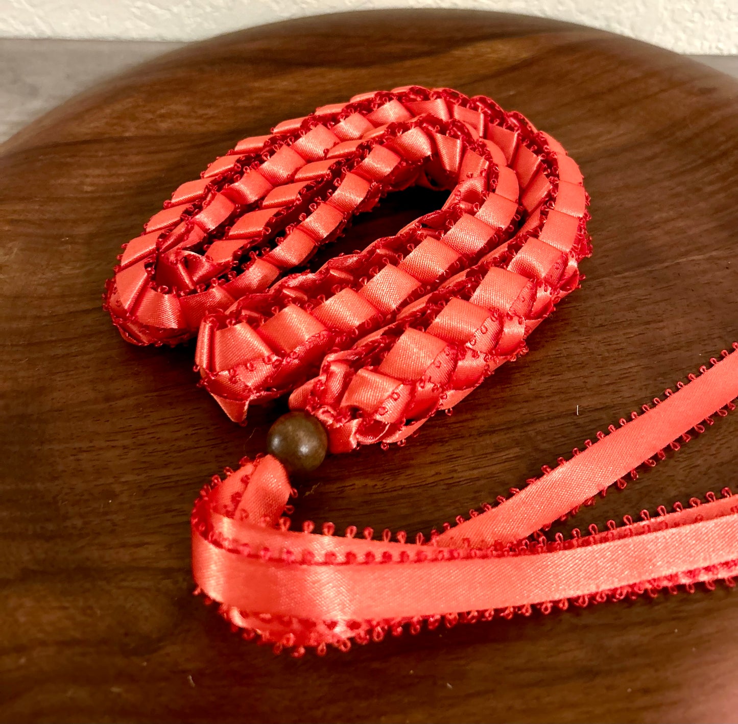 Single Strand 1 Color Tone Ribbon Lei with Signature look Bead Attachment (Assorted Colors Available)