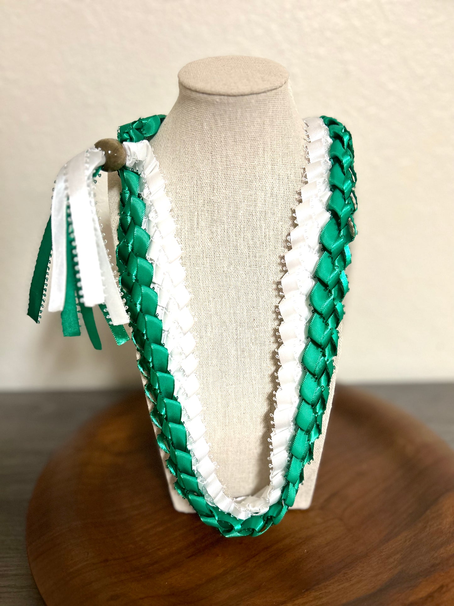 Double Strand Ribbon Lei with Signature look Bead Attachment (Assorted Colors Available)