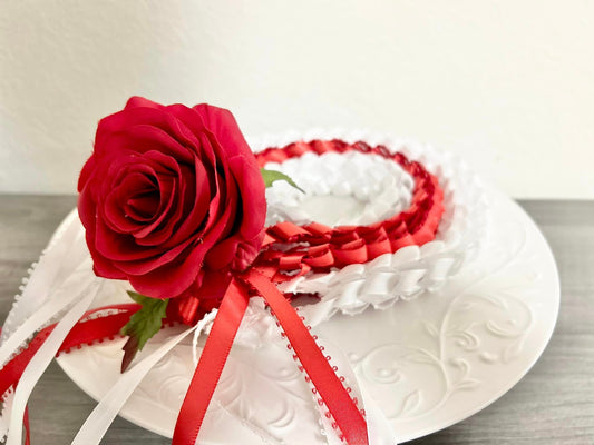 Rose Triple Strand Lei